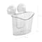 Bath Bliss Clear 2 Compartment Power Locking Suction Caddy